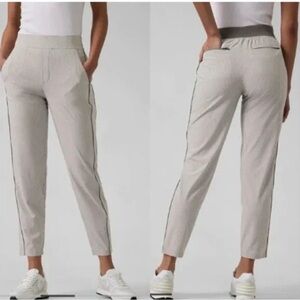 Athleta New with tags! Size 18 Brooklyn athletic crop pant. 4 pockets gray/white